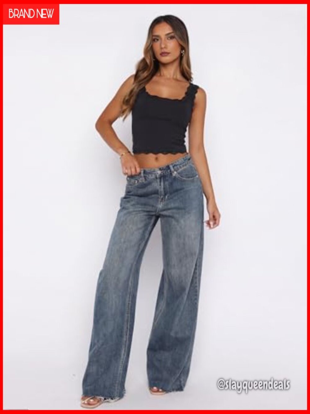 Padded Lace Crop Tank Top Square Neck Double Lined Going Out Top - Picture 6 of 7